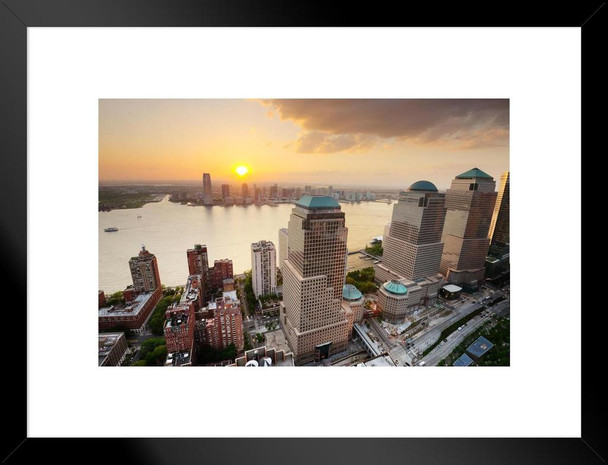 Brookfield Place World Financial Center Battery Park New York City Photo Matted Framed Art Print Wall Decor 26x20 inch