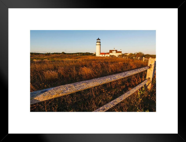 Highland Light Lighthouse North Truro Cape Cod National Seashore Photo Matted Framed Art Print Wall Decor 26x20 inch