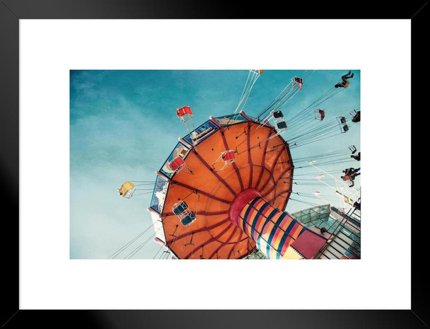 Saturday in the Park Navy Pier Swingers Chicago Photo Matted Framed Art Print Wall Decor 26x20 inch