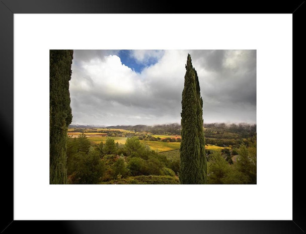 Napa Valley in Autumn North California Photo Matted Framed Art Print Wall Decor 26x20 inch