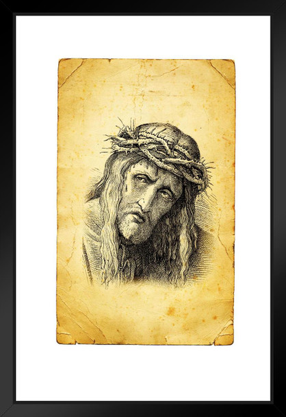 Jesus Christ Crown of Thorns Matted Framed Art Print Wall Decor 20x26 inch