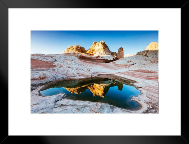 Vermillion Cliffs at Sunrise Photo Matted Framed Art Print Wall Decor 26x20 inch