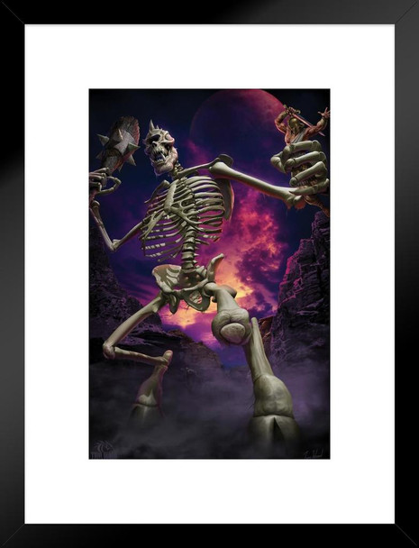 Cyclops Skeleton Tom Wood Fantasy Art Matted Framed Art Print Wall Decor 20x26 inch