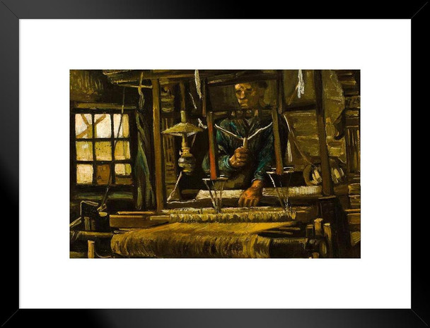 Vincent Van Gogh A Weavers Cottage 1884 Post Impressionist Oil On Canvas Painting Matted Framed Wall Art Print 20x26