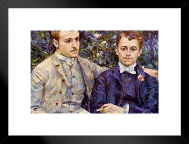Pierre Auguste Renoir Charles und Georges Durand Ruel Realism Romantic Artwork Renoir Canvas Wall Art French Impressionist Art Poster Portrait Painting Matted Framed Art Wall Decor 26x20