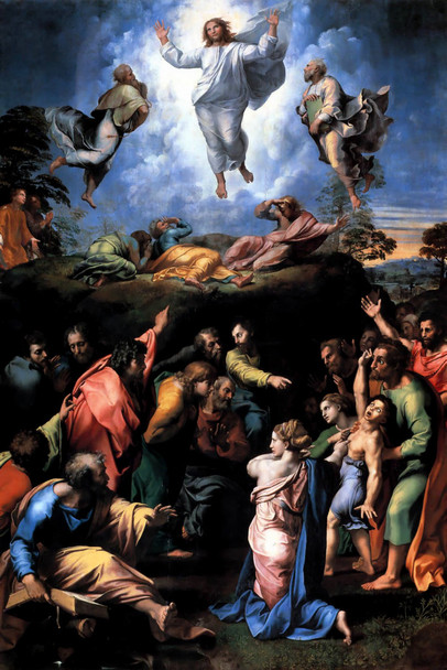 Raphael The Transfiguration Angel Realism Romantic Artwork Raffaello Prints Biblical Drawings Portrait Painting Wall Art Renaissance Posters Art Cool Wall Decor Art Print Poster 12x18