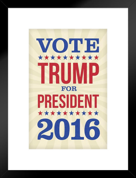 Vote Trump For President 2020 Election Matted Framed Art Print Wall Decor 20x26 inch