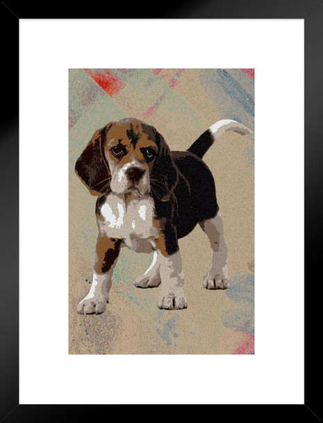 Dogs Beagles Painting Color Splash Puppy Posters For Wall Funny Dog Wall Art Dog Wall Decor Puppy Posters For Kids Bedroom Animal Wall Poster Cute Animal Posters Matted Framed Art Wall Decor 20x26