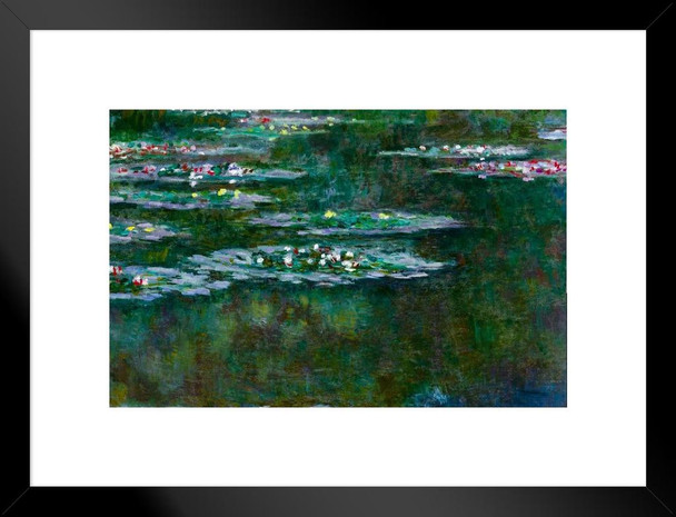 Claude Monet Water Lilies 1904 Oil On Canvas French Impressionist Artist Matted Framed Wall Art Print 20x26