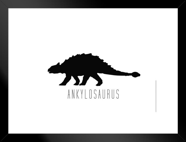 Dinosaur Ankylosaurus White Dinosaur Poster For Kids Room Dino Pictures Bedroom Dinosaur Decor Dinosaur Pictures For Wall Dinosaur Wall Art Prints for Walls Matted Framed Art Wall Decor 26x20