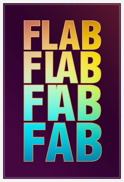 Workout Posters For Home Gym Flab To Fab Colorful Exercise Motivational Inspirational Quote Cool Wall Decor Art Print Poster 12x18