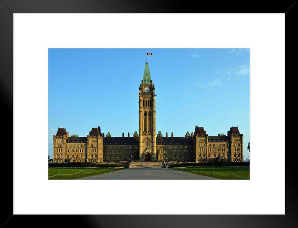 Canadian Parliament Building Ottawa Canada Photo Matted Framed Art Print Wall Decor 26x20 inch