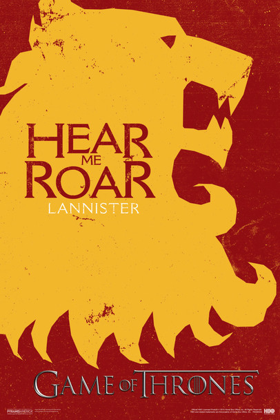 Game of Thrones Lannister Sigil Cool Wall Decor Art Print Poster 12x18