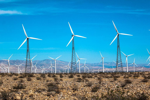 Laminated Wind Farm Palm Springs California Photo Art Print Poster Dry Erase Wall Art 18x12
