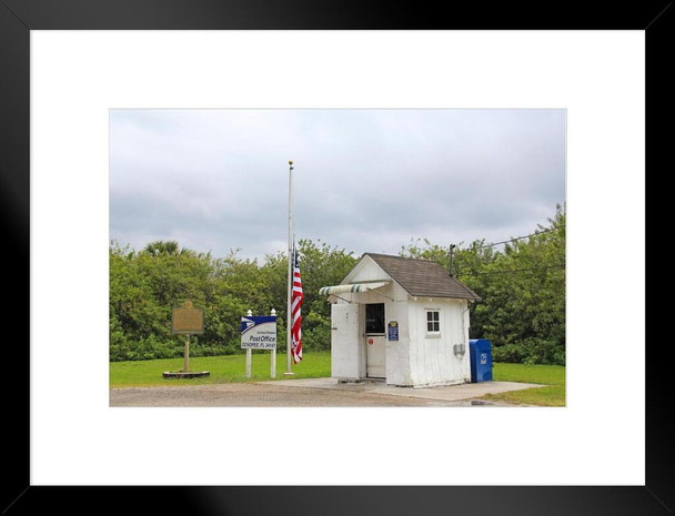Ochopee Florida Smallest USPS Building in USA Photo Matted Framed Art Print Wall Decor 26x20 inch