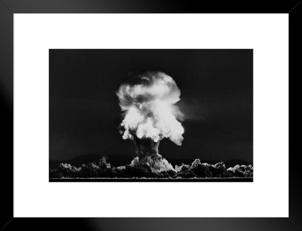 Nuclear Bomb Explosion Nevada Test July 1957 Photo Matted Framed Art Print Wall Decor 26x20 inch