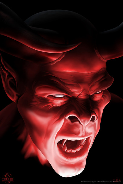 Shadow Demon Tom Wood Fantasy Art Spooky Scary Halloween Decoration Cool Wall Art Print Poster 12x18