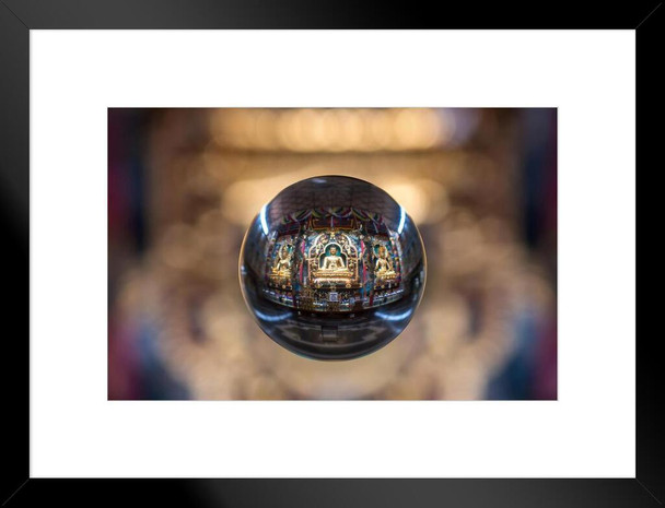 Buddhas Orb Photo Matted Framed Art Print Wall Decor 26x20 inch