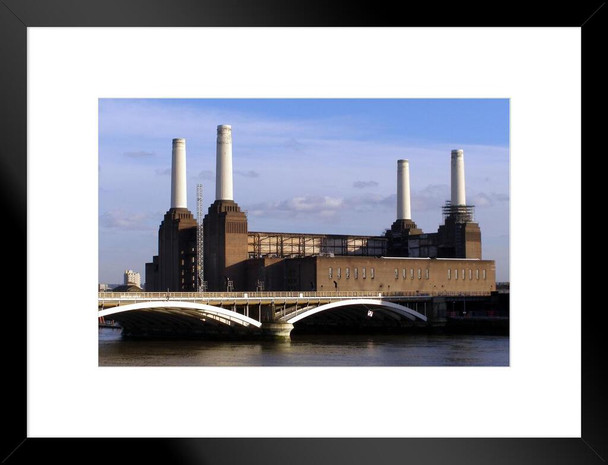 Battersea Power Station Nine Elms London UK Photo Matted Framed Art Print Wall Decor 26x20 inch