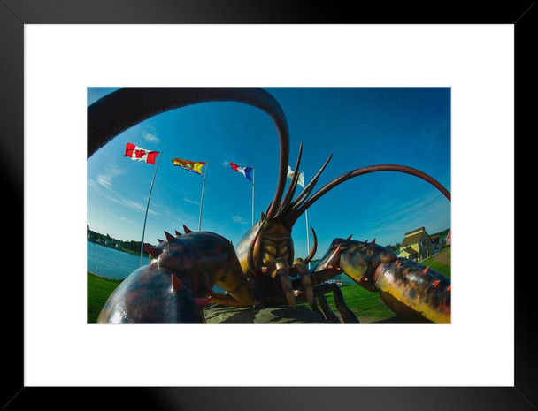 Worlds Largest Lobster Shediac New Brunswick Photo Matted Framed Art Print Wall Decor 26x20 inch