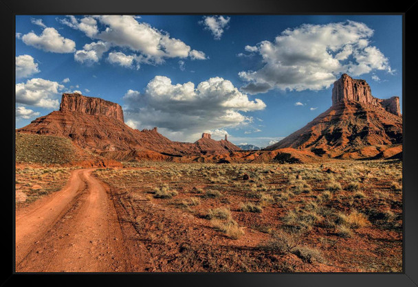 Epic Landscape Near Moab Photo Matted Framed Art Print Wall Decor 26x20 inch