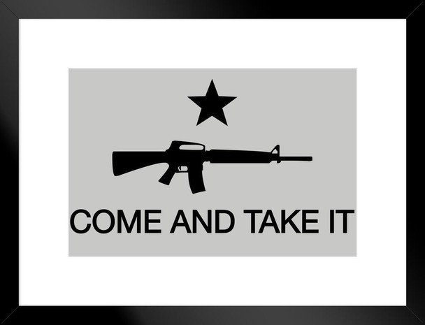 Come And Take It AR15 Flag Matted Framed Art Print Wall Decor 20x26 inch