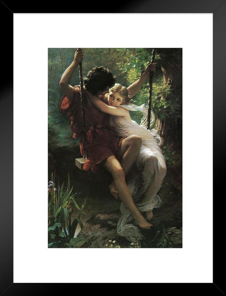 Pierre Auguste Cot Springtime Realism Romantic Artwork Renoir Canvas Wall Art French Impressionist Art Posters Portrait Painting Wall Decor Landscape Posters Matted Framed Art Wall Decor 20x26