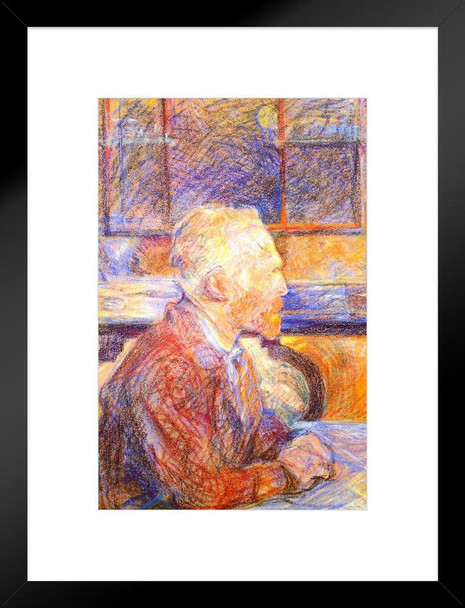 Henri de Toulouse Lautrec Vincent Van Gogh Wall Art Impressionist Portrait Painting Style Fine Art Home Decor Realism Romantic Artwork Decorative Wall Decor Matted Framed Art Wall Decor 20x26