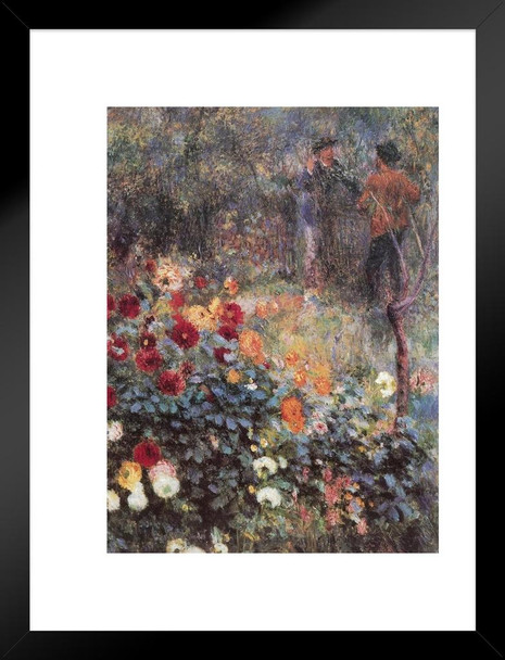 Pierre Auguste Renoir The Garden In The Rue Cortot Realism Romantic Artwork Renoir Canvas Wall Art French Impressionist Art Posters Wall Decor Landscape Posters Matted Framed Art Wall Decor 20x26