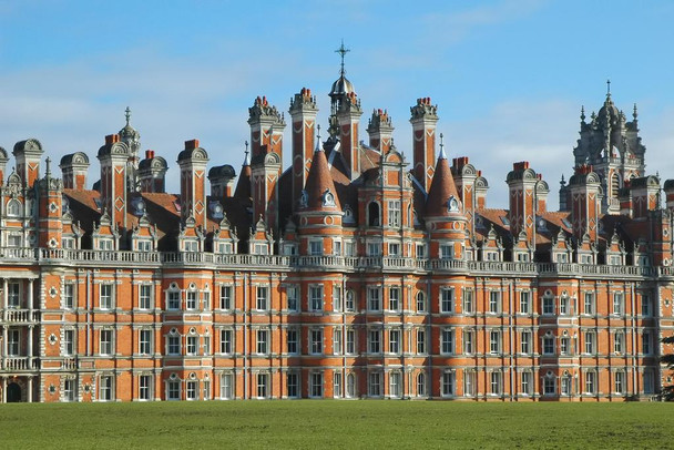 Laminated Royal Holloway Building University of London RHUL Egham Surrey Photo Art Print Poster Dry Erase Sign 18x12