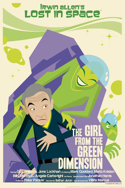 Laminated Lost In Space Girl From The Green Dimension by Juan Ortiz Variant Episode 45 of 83 Poster Dry Erase Sign 12x18