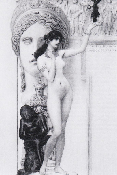 Laminated Gustav Klimt The Allegory of Sculpture Portrait Art Nouveau Prints and Posters Gustav Klimt Canvas Wall Art Fine Art Wall Decor Women Abstract Symbolist Poster Dry Erase Sign 12x18