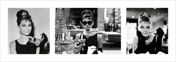 Audrey Hepburn Breakfast at Tiffanys Poster 38x13 inch