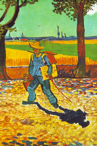 Vincent Van Gogh Self Portrait on the Road to Tarascon Van Gogh Wall Art Impressionist Portrait Painting Style Fine Art Home Decor Realism Decorative Wall Decor Cool Wall Art Print Poster 12x18