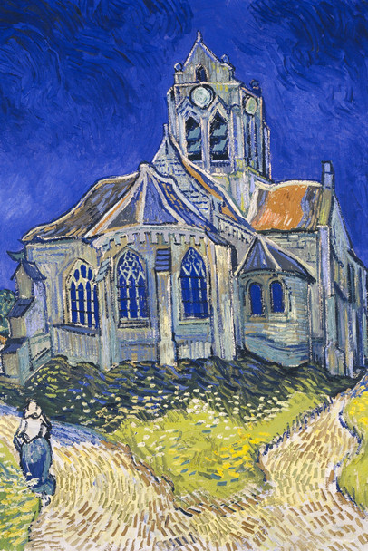 Vincent Van Gogh The Church at Auvers Van Gogh Wall Art Impressionist Portrait Painting Style Fine Art Home Decor Realism Romantic Artwork Decorative Wall Decor Cool Wall Decor Art Print Poster 12x18