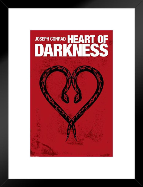 Heart Of Darkness Joseph Conrad Snakes Art Print Matted Framed Poster 20x26 inch