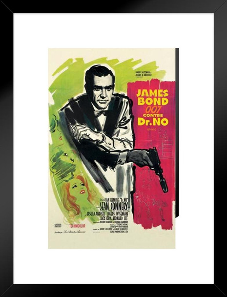 James Bond Dr No French Matted Framed Poster 20x26 inch