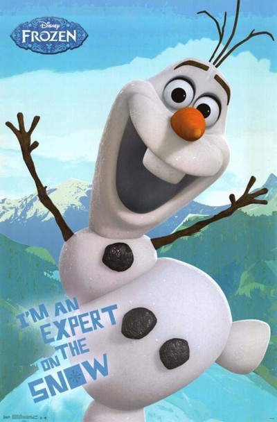 Frozen Olaf I Am An Expert On The Snow Animated Disney Movie Cool Wall Decor Art Print Poster 22x34