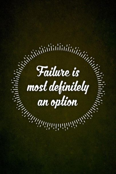 Failure Is Most Definitely An Option Cool Wall Art Print Poster 24x36