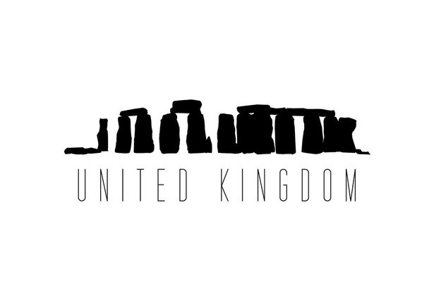 Landmark United Kingdom Stonehenge Prehistoric Monument White Cool Wall Art Print Poster 24x36