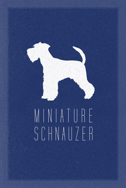 Dogs Miniature Schnauzer Blue Dog Posters For Wall Funny Dog Wall Art Dog Wall Decor Dog Posters For Kids Bedroom Animal Wall Poster Cute Animal Posters Cool Wall Art Print Poster 24x36