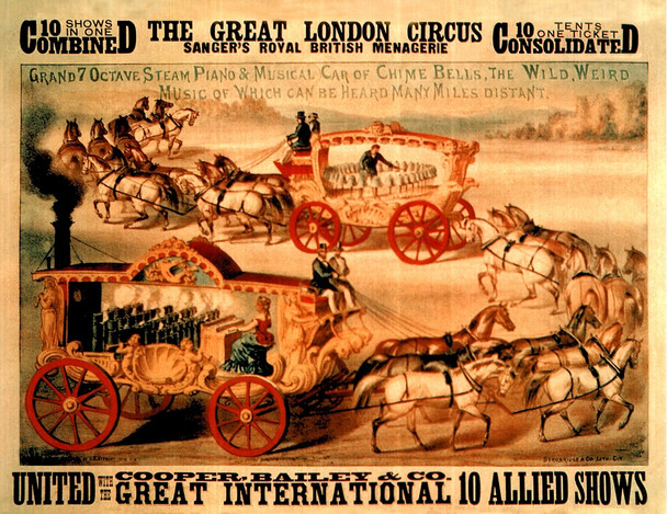 The Great London Circus Sangers Royal British Managerie Cool Wall Decor Art Print Poster 18x12