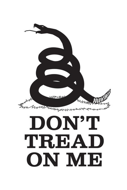 Gadsden Flag Dont Tread On Me Rattlesnake Coiled Ready To Strike White Cool Huge Large Giant Poster Art 36x54