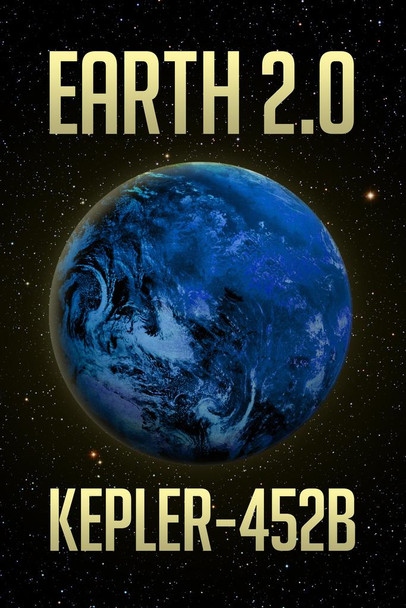 Earth 2 Kepler 452B Earthlike Planet Cool Huge Large Giant Poster Art 36x54