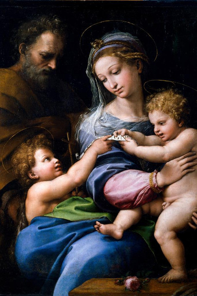 Laminated Raphael Madonna of the Rose Fine Art Baby Realism Romantic Artwork Raffaello Prints Biblical Drawings Portrait Painting Wall Art Renaissance Posters Canvas Art Poster Dry Erase Sign 12x18