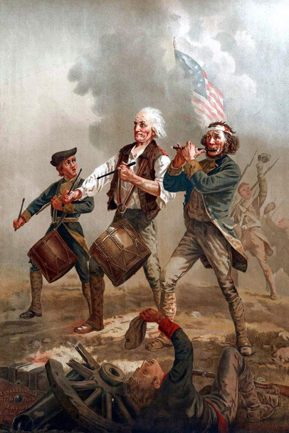 Laminated Spirit Of 76 Yankee Doodle By Arcibald Willard 1876 Patriotic Posters American Flag Poster Of Flags For Wall Flags Poster Us Cool Wall Art Poster Dry Erase Wall Art 12x18