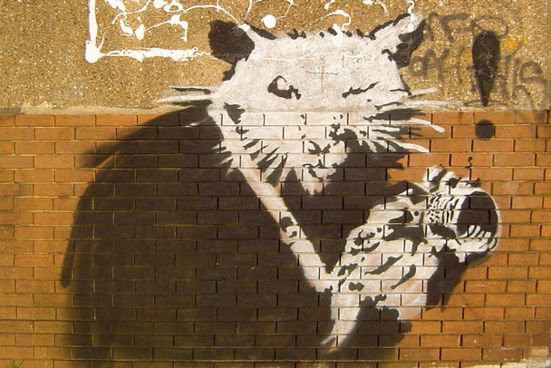 Laminated Banksy The Rat Graffiti In London Banksy Canvas Print Bansky Modern Art Grafitti Canvas Wall Art Street Art Prints Graffiti Art For Wall Art Canvas Retro Pop Art Poster Dry Erase Sign 18x12