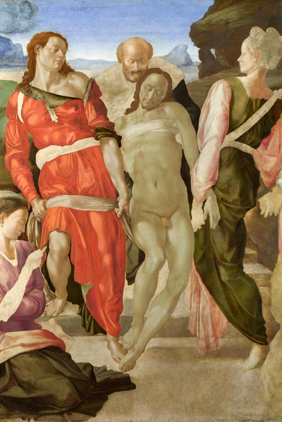 Laminated Michelangelo The Entombment Realism Romantic Artwork Michelangelo Prints Biblical Drawings Portrait Painting Wall Art Renaissance Posters Canvas Art Poster Dry Erase Sign 12x18