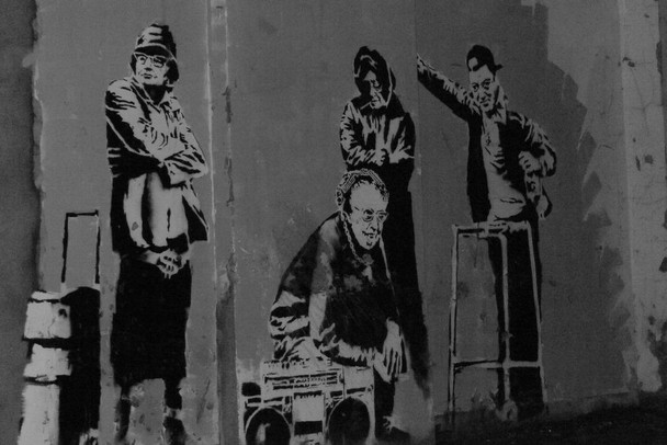 Laminated Banksy Clerkenwell Road Street Art Banksy Canvas Print Bansky Modern Art Grafitti Canvas Wall Art Street Art Prints Graffiti Art Wall Art Canvas Retro Pop Art Poster Dry Erase Sign 18x12