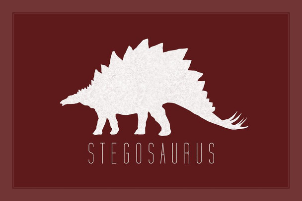 Laminated Dinosaur Stegosaurus Maroon Dinosaur Poster For Kids Room Dino Pictures Bedroom Dinosaur Decor Dinosaur Pictures For Wall Dinosaur Wall Art Prints for Walls Poster Dry Erase Sign 18x12